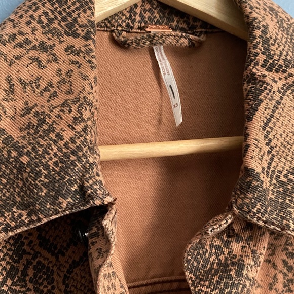 Freepeople Brown Snake Print Jacket - Picture 5 of 5